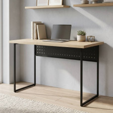 Письмовий стіл Ferrum-decor Майк 76x120x60 чорний ДСП Дуб Сонома 32мм (FRD-103863)