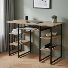 Комп'ютерний стіл Ferrum-decor Тім 75x120x60 чорний ДСП Дуб Сан-Марино 32мм (FRD-103958)