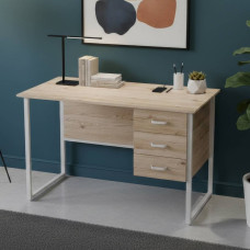 Компьютерный стол Ferrum-decor Гарри 75x120x60 белый ДСП Дуб Сан-Марино 16мм (FRD-104053)