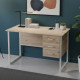 Компьютерный стол Ferrum-decor Гарри 75x120x60 белый ДСП Дуб Сан-Марино 16мм (FRD-104053) - фото 1