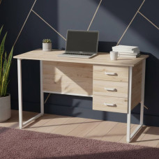Компьютерный стол Ferrum-decor Гарри 75x140x60 белый ДСП Дуб Сан-Марино 16мм (FRD-104063)