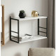 Книжная полка универсальная Ferrum-decor Стим 1 38x63x26 черный ДСП Белое 16мм (FRD-104085) - фото 1