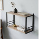 Книжная полка универсальная Ferrum-decor Стим 1 38x63x26 черный ДСП Дуб Сан-Марино 16мм (FRD-104086) - фото 1