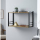 Книжная полка универсальная Ferrum-decor Стим 1 38x63x26 черный ДСП Дуб Артизан 16мм (FRD-104087) - фото 1