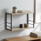 Книжная полка универсальная Ferrum-decor Стим 1 38x63x26 черный ДСП Дуб Сонома 16мм (FRD-104088) - фото 1