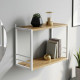 Книжкова полиця універсальна Ferrum-decor Стім 1 38x63x26 білий ДСП Дуб Артизан 16мм (FRD-104093) - фото 1