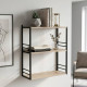 Книжная полка универсальная Ferrum-decor Стим 2 74x63x26 черный ДСП Дуб Сан-Марино 16мм (FRD-104104) - фото 1