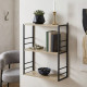 Книжная полка универсальная Ferrum-decor Стим 2 74x63x26 черный ДСП Дуб Сонома 16мм (FRD-104106) - фото 1