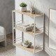 Книжная полка универсальная Ferrum-decor Стим 2 74x63x26 белый ДСП Дуб Сан-Марино 16мм (FRD-104110) - фото 1