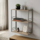 Книжная полка универсальная Ferrum-decor Стим 2 74x63x26 серый ДСП Дуб Сан-Марино 16мм (FRD-104116) - фото 1