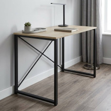 Письменный стол Ferrum-decor Серии Конект 75x120x600 черный ДСП Дуб Сонома 16мм (FRD-104204)