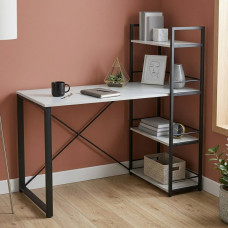 Письменный стол Ferrum-decor Серии Конект c этажеркой 75x120x600 черный ДСП Белое 16мм (FRD-104219)