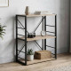Етажерка 3/60 Ferrum-decor Серії Конект 73x60x28 чорний ДСП Дуб Сан-Марино 16мм (FRD-104255) - фото 1