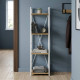 Етажерка 4/34 Ferrum-decor Серії Конект 120x34x28 білий ДСП Дуб Артизан 16мм (FRD-104279) - фото 1