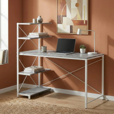 Компьютерный стол Ferrum-decor Джек 75x120x60 Белый ДСП Бетон (FRD-104392)