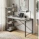 Компьютерный стол Ferrum-decor Джек 75x140x60 Черный ДСП Бетон (FRD-104406) - фото 1