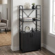 Етажерка 3/60 Ferrum-decor Серії Конект із тумбою 144x60x28 Чорний ДСП Сосна Кембра (FRD-104444) - фото 1