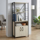 Етажерка 3/60 Ferrum-decor Серії Конект із тумбою 144x60x28 Чорний ДСП Сонома (FRD-104445) - фото 1