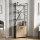 Етажерка 4/60 Ferrum-decor Серії Конект із тумбою 179x60x28 Чорний ДСП Сан-Марино (FRD-104485) - фото 1