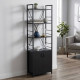 Етажерка 4/60 Ferrum-decor Серії Конект із тумбою 179x60x28 Чорний ДСП Сосна Кембра (FRD-104486) - фото 1