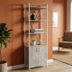Етажерка 4/60 Ferrum-decor Серії Конект із тумбою 179x60x28 Білий ДСП Бетон (FRD-104497) - фото 1