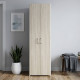 Шкаф Гардероб Уни секция 7 серии Конект Ferrum-decor 220x60x50см Белый металл ДСП Дуб Сонома 16 мм (FRD-104569) - фото 1