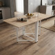 Стіл-книга трансформер Оріон 2 Ferrum-decor 750x1520x730 Білий метал ДСП Дуб Сонома 16 мм (FRD-104593) - фото 1