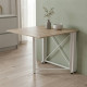 Стіл-книга трансформер Оріон 1 Ferrum-decor 750x810x730 Білий метал ДСП Дуб Сан-Марино 16 мм (FRD-104605) - фото 1