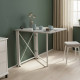 Стол-книжка трансформер Орион 1 Ferrum-decor 750x810x730 Белый металл ДСП Бетон 16 мм (FRD-104610) - фото 1