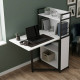 Стол книжка с этажеркой Практик 1 Ferrum-decor 1200x640x990 Черный металл ДСП Белое 16 мм (FRD-104611) - фото 1