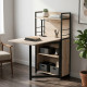 Стол книжка с этажеркой Практик 1 Ferrum-decor 1200x640x990 Черный металл ДСП Дуб Сан-Марино 16 мм (FRD-104612) - фото 1