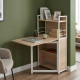 Стол книжка с этажеркой Практик 1 Ferrum-decor 1200x640x990 Белый металл ДСП Дуб Сонома 16 мм (FRD-104621) - фото 1