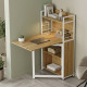 Стіл книжка з етажеркою Практик 1 Ferrum-decor 1200x640x990 Білий метал ДСП Дуб Артизан 16 мм (FRD-104623) - фото 1