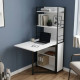 Стол книжка с этажеркой Практик 2 Ferrum-decor 1555x640x990 Черный металл ДСП Белое 16 мм (FRD-104625) - фото 1