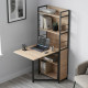 Стол книжка с этажеркой Практик 2 Ferrum-decor 1555x640x990 Черный металл ДСП Дуб Сонома 16 мм (FRD-104628) - фото 1