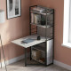 Стіл книжка з етажеркою Практик 2 Ferrum-decor 1555x640x990 Чорний метал ДСП Бетон 16 мм (FRD-104631) - фото 1