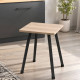 Табурет кухонный Ferrum-decor 430x320x320 Черный металл ДСП Дуб Сонома 16 мм (FRD-104640) - фото 1