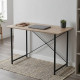 Стол письменный Line Лайт Ferrum-decor 75x100x50 Черный металл ДСП Дуб Сан-Марино 16 мм (FRD-104837) - фото 1