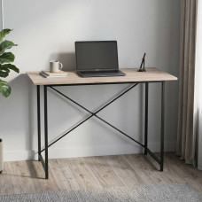 Стол письменный Line Лайт Ferrum-decor 75x100x60 Черный металл ДСП Дуб Сан-Марино 16 мм (FRD-104844)