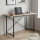 Стіл письмовий Line Лайт Ferrum-decor 75x120x60 Чорний метал ДСП Дуб Сан-Марино 16 мм (FRD-104858) - фото 1
