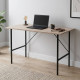 Стол письменный Line Тайм Ferrum-decor 75x100x50 Черный металл ДСП Дуб Сан-Марино 16 мм (FRD-104865) - фото 1
