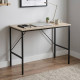 Стол письменный Line Тайм Ferrum-decor 75x100x50 Черный металл ДСП Дуб Сонома 16 мм (FRD-104867) - фото 1