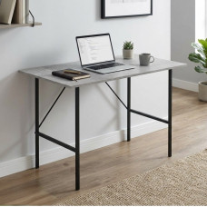 Стіл письмовий LINE Тайм Ferrum-decor 75x100x60 Чорний метал ДСП Бетон 16 мм (FRD-104877)