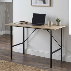 Стіл письмовий Line Тайм Ferrum-decor 75x120x50 Чорний метал ДСП Дуб Сонома 16 мм (FRD-104881)
