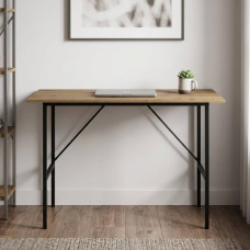 Стіл письмовий Line Тайм Ferrum-decor 75x120x50 Чорний метал ДСП Дуб Артизан 16 мм (FRD-104883)