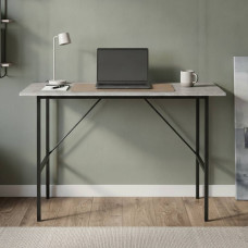 Стіл письмовий LINE Тайм Ferrum-decor 75x120x50 Чорний метал ДСП Бетон 16 мм (FRD-104884)