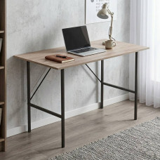 Стіл письмовий Line Тайм Ferrum-decor 75x120x60 Чорний метал ДСП Дуб Сан-Марино 16 мм (FRD-104886)