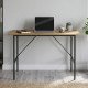 Стіл письмовий Line Тайм Ferrum-decor 75x120x60 Чорний метал ДСП Дуб Артизан 16 мм (FRD-104890) - фото 1