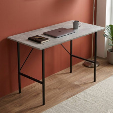 Стіл письмовий LINE Тайм Ferrum-decor 75x120x60 Чорний метал ДСП Бетон 16 мм (FRD-104891)