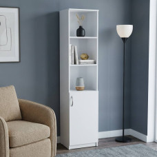 Пенал Анжело Ferrum-decor на 4 полиці з 1 дверима 1900x400x380 ДСП Біле 16 мм (FRD-104911)